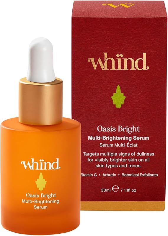 whind Oasis Bright 10% Vitamin C Serum for Brighter Skin – Radiance Boosting Dark Spot Corrector to Help Reduce Pigmentation – Brightening Face Serum for Women – All Skin Types, 30ml