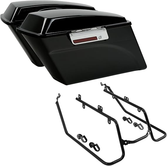TCMT Hard Saddlebags & Conversion Brackets Fit For Harley Dyna Fat Bob Street Bob 2009-2017