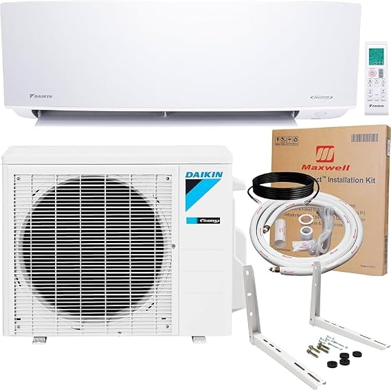 Daikin 24,000 BTU 20 SEER2 OTERRA Series Ductless Mini Split Heat Pump System w/Maxwell 16 Installation Kit and Wall Mounting Bracket (230V)
