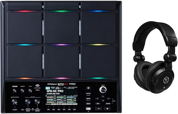 SPD-SX PRO Sampling Percussion Pad, Bundle with Turnstile Audio TAPH100 Closed-Back Studio Monitor Headphones