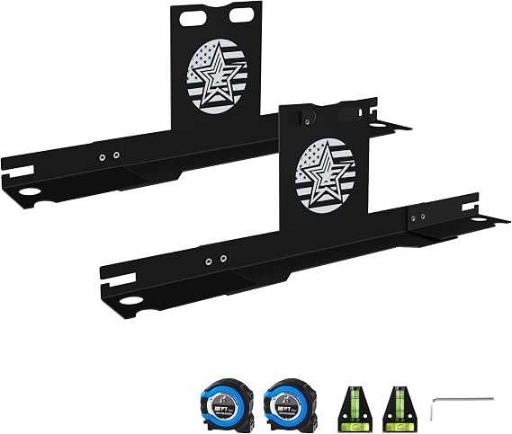 Wheel Alignment Tool with Imperial Tape Measure, Upgraded Automotive Alignment kit Without Removing Calipers, Heavy-Duty Stainless Steel Toe Alignment Plates for Most Cars, Trucks and SUVs