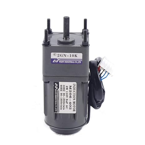 6W 10K Gear Motor 135RPM Adjustable Variable Gear Reducer Motor Electric Single-Phase Reduction Gearbox High Torque Variable Speed Adjustable Controller Governor Combo for Industry 110V AC
