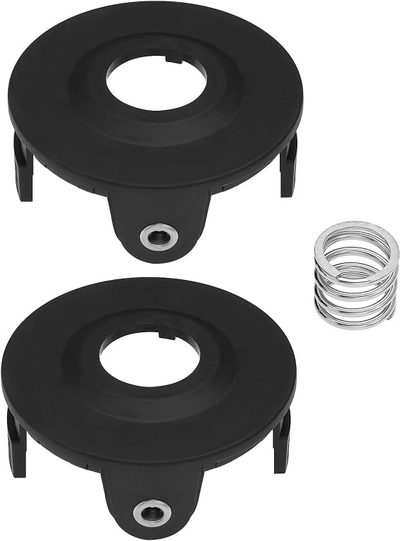SING F LTD 2 PCS Strimmer Spool Cover Replacement Spring Kits 196146-9 195858-1 Compatible with Batteriesense 18 V DUR181 DUR181Z Black