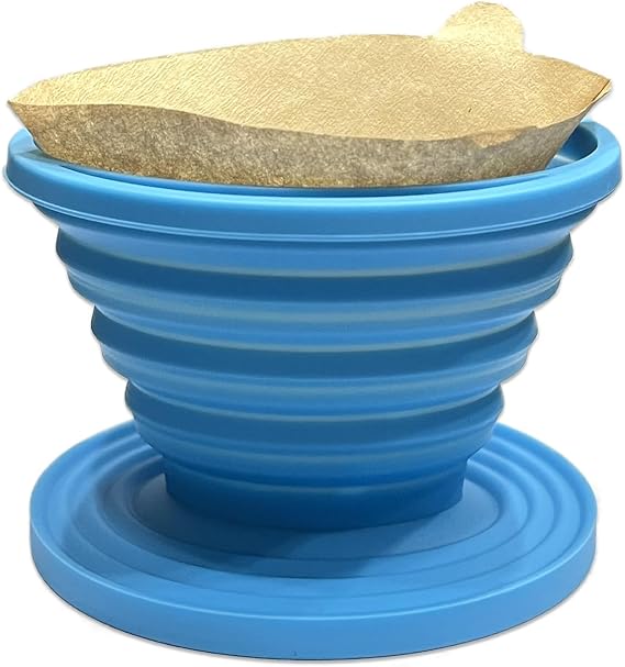 Collapsible Coffee Dripper Filter Reusable with 5 Paper Filters