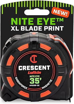 Crescent Lufkin 35 Ft. SHOCKFORCE NITE EYE Magnetic Tape Measure | LM1335B-02