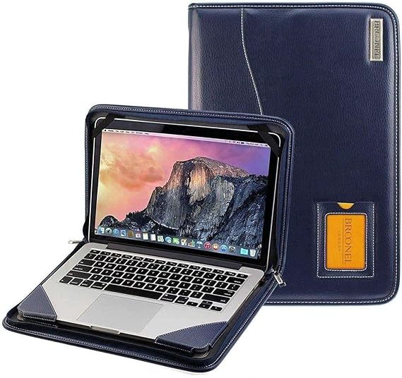 Contour Series - Blue Heavy Duty Leather Protective Case - Compatible with PINSTONE 15.6" Laptop