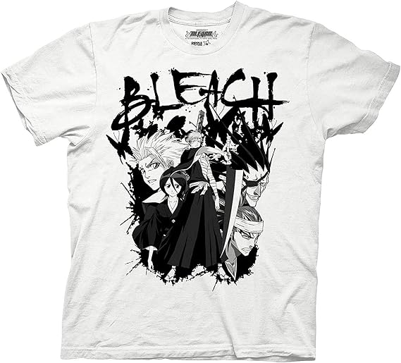 Mens Bleach Manga Anime T-Shirt - Bleach Ichigo Kurosaki Mens Fashion Shirt - Bleach Tee