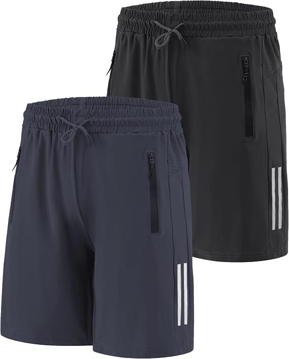 7'' Quick Dry Drawstring Men's Athletic Running Shorts for Workout Gym