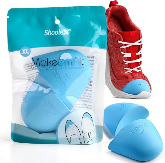 Shoolex Make Em Fit Shoe Filler for Too Big Shoes Memory Foam Toe Cushion Inserts, Shoe Size Reducer for Half to Full Size Too Big, Men and Women, Sport Dress Casual High Heels (X-Large)