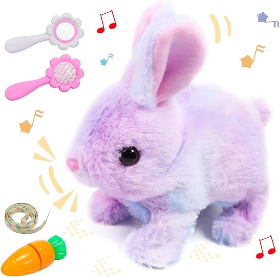 Bouncing Rabbit Toy Rabbit Cuddly Toy Small Interactive