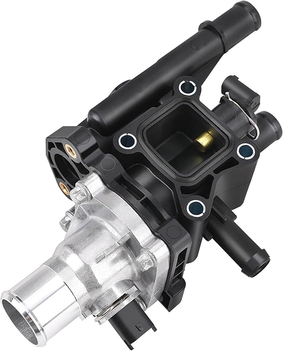Thermostat Housing with Gasket & Sensor - Compatible with 1.8L & 1.6L 2011-2016 Chevy Cruze, 2012-2018 Chevy Sonic, 2013-2018 Chevy Trax - Replace 25199824, 25192228, 902-033,15-81816