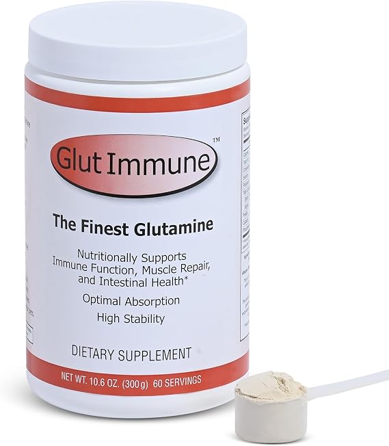 Glut Immune L-Glutamine Powder, Dairy-Free, Gut & Immune Support, 300g