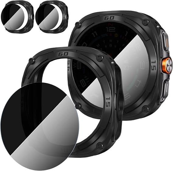 Suoman 2+2 Pack for Samsung Galaxy Watch 7/8 Ultra 47mm (2024/2025) Case
