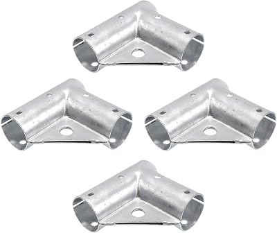 2 1 78 OD x 2 1 78 OD Chain Link Fence Gate Corner | Pressed Steel Gate Corner | Gate Elbow | Pack of 4