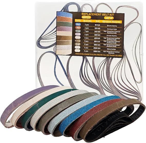 Yigney Knife Sharpener Sanding Belt Replacement Kit for Work Sharp Knife