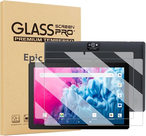 2-Pack Glass Screen Protector For SKY PAD 10 MAX Tablet 10.1 Inch (Rear Middle Camera) - Tempered Glass Film High Definition 9H Hardness