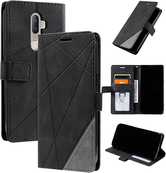 Compatible with Alcatel 3V Protective Case,Compatible with Alcatel 3V 2018 5099Y 5099A 5099D 5099U 5099I Case Flip Pu Leather Cover Black
