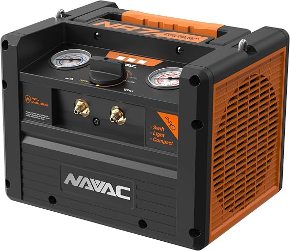 NAVAC NR7 Refrigerant Recovery Machine - Twin Cylinder, A2L Compatible