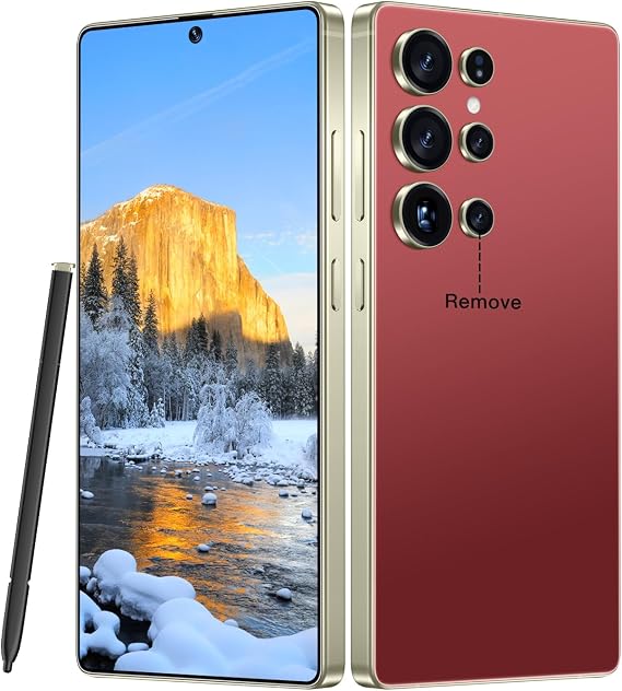MMY I25 Ultra 5G Unlocked Smartphone,16GB+512GB Fully Cell Phone for Android 14, 6.99" Unlocked Cell Phone, 7000mAh, 68MP+108MP Dual Camera/Dual SIM/Fingerprint Lock/Face (Wine Red)