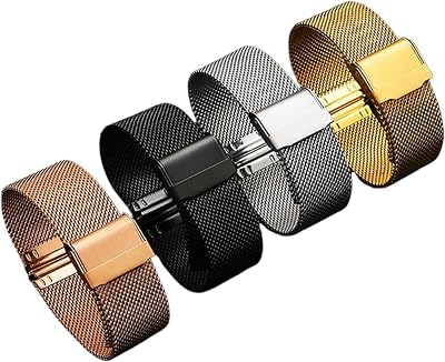 Stainless Steel Mesh Watch Band Quick Release Watch Straps for Mens Women