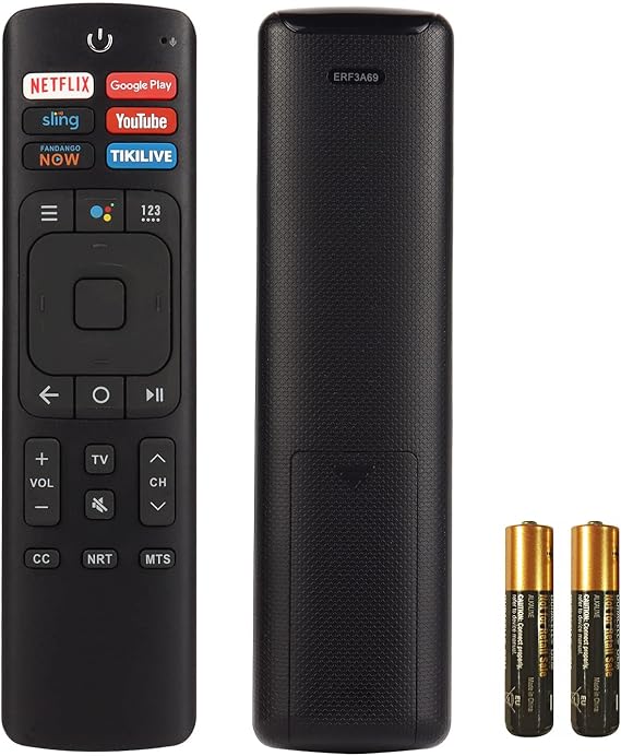 New ERF3A69 IR Remote Control for Hisense 55H9100E 655H9100E 65H9808 Smart TV with Netflix Google Play Sling YouTube Fandango Now Tikilive Buttons(with Batteries)Without Voice Function