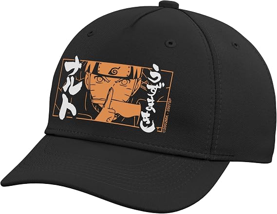 Naruto Shippuden Jutsu Pose with Kanji Anime Adjustable Printed Baseball Hat