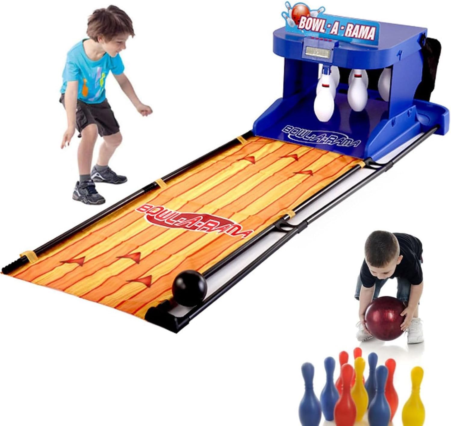 Electronic Bowling Alley Game, Electronic Bowling Alley Game, Indoor Bowling Ball Sports Game Console, Automatic ResetLightingSimulation Sound Effect, Fun for Children and Adults,3.5m11ft