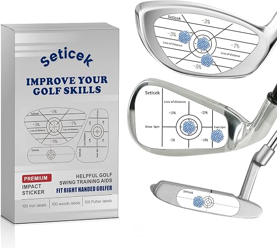 Seticek Golf Impact Tape for Wood, Irons and Putter Clubs