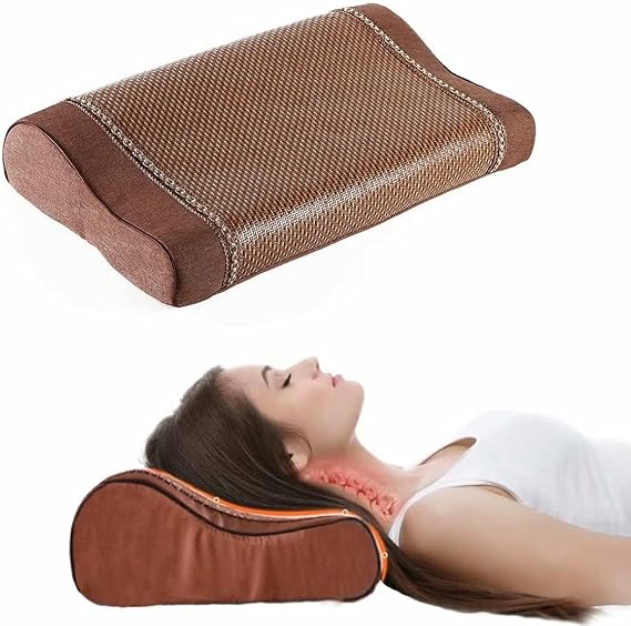 Best Orthopedic Cervical Neck Pillow for Neck Pain, Cervical Support Pillow for Sleeping Ergonomic with Cooling Pillowcase Washable Hypoallergenic for Multiple Sleeping Positions