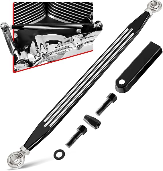 Amazicha Black Shift Linkage Compatible for Harley Davidson Softail Touring Road King Electra Glide Road Glide 1980-2024