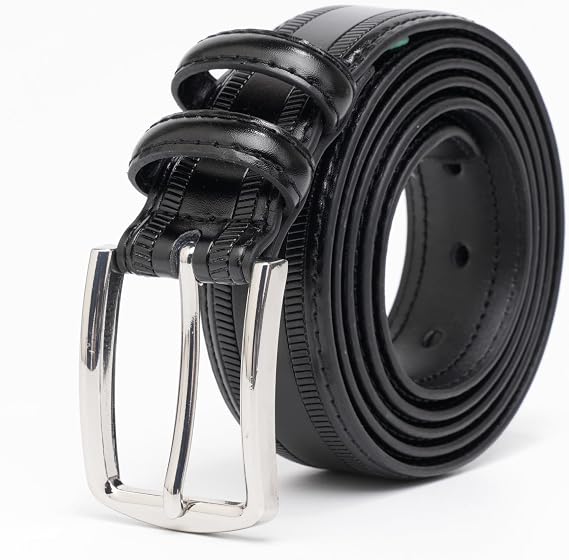 Men's Belt Big & Tall 56"-80" Genuine Leather Extra Long Belt with Tail Reinforced Strap for Casual Work