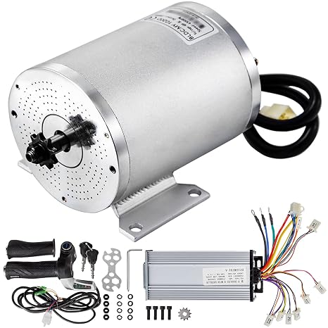 BestEquip 48V 2KW Elektrischer bürstenloser Gleichstrommotor bürstenloser Elektromotor Weiß