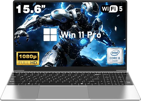 FUNYET 2026 Business Laptop, 15.6 Inch Laptop Computer Windows 11 Pro, 16GB RAM 1TB SSD, Int Core i5 Processor(Up to 3.2GHz), Backlit Keyboard, Bluetooth, FHD 1080P, Mini HDMI