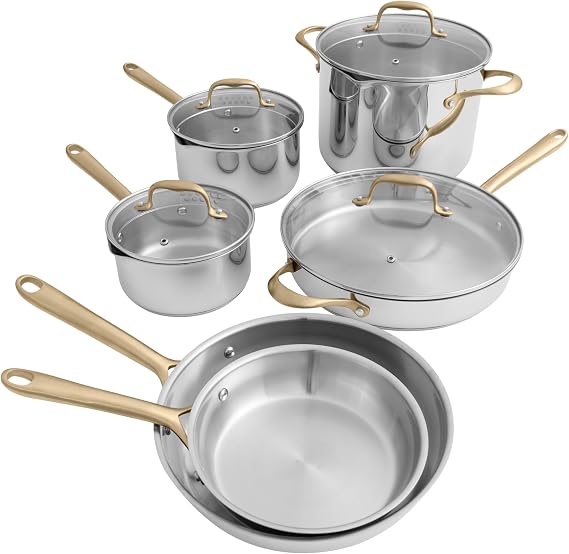 ZLINE 10-Piece Non-Toxic Stainless Steel Cookware Set (CWSETL-ST-10)