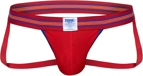 Bike Athletic Mesh Jockstrap, Breathable Support Pouch | Durable elastic waistband for superior comfort, fit, and control