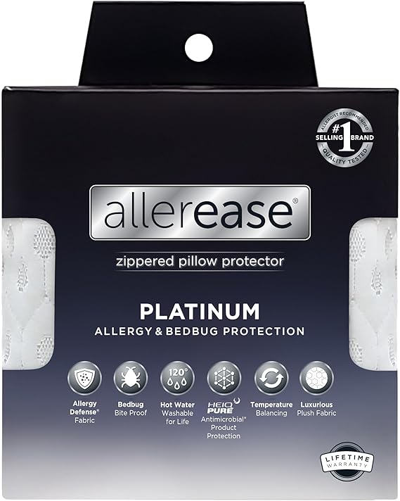 AllerEase Platinum Allergy Knit Pillow Protector King