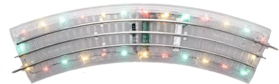 Lionel Lighted FasTrack Electric O Gauge, O36 Curve Track, Pack of 4 , White