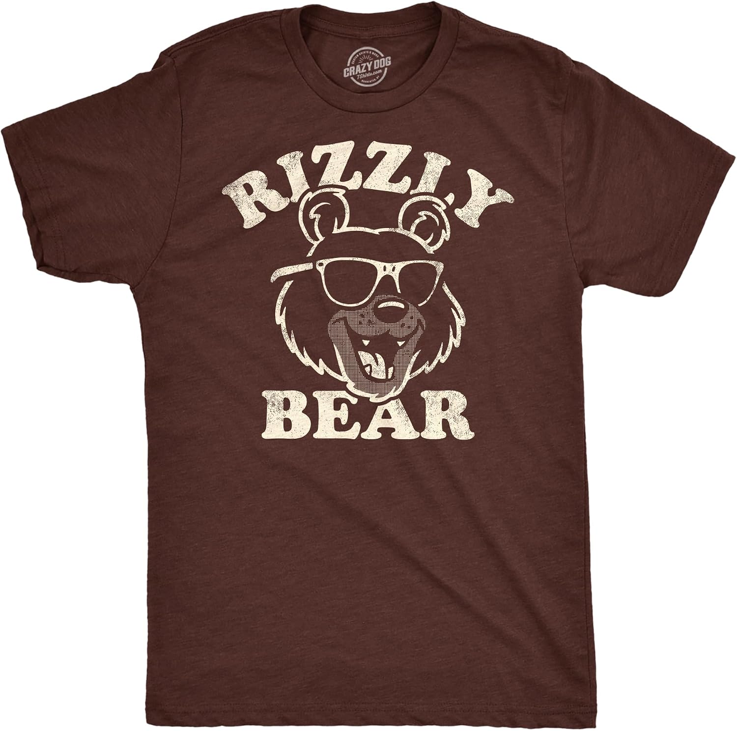 Mens Funny T Shirts Rizzly Bear Sarcastic Graphic Tee for Men