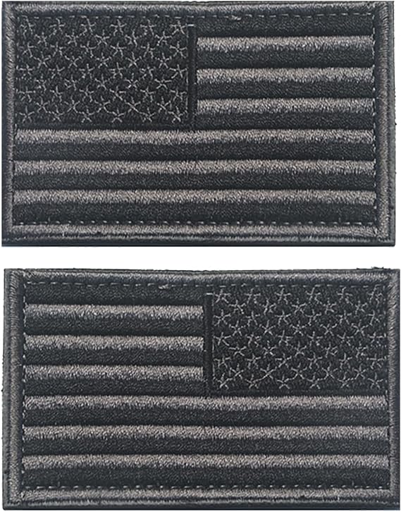 2PCS American Flag Patch Regular Reverse Morale Patch Hook and Loop