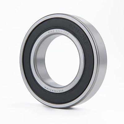 XiKe 1 Pack 6211-2RS Double Sealed Deep Groove Ball Bearings, 55x100x21mm, Pre-Lubricated for High RPM, Chrome Steel P6, ABEC 3