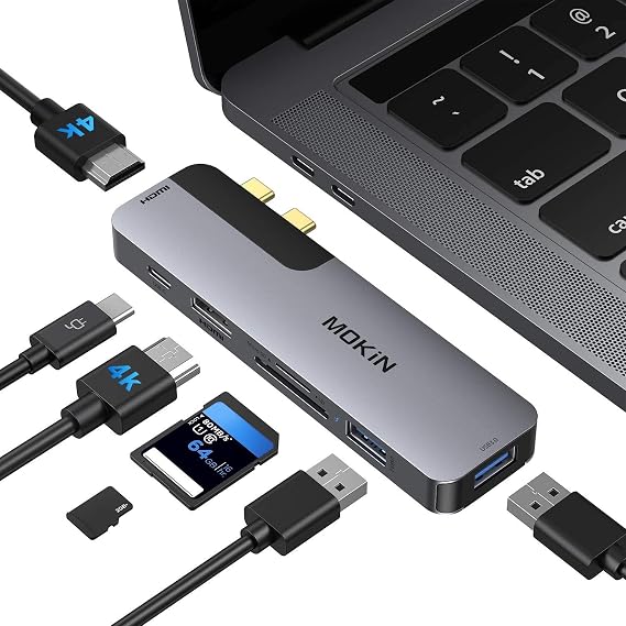 USB C Hub Multiport Adapter, 10 in 1 Dual Display USB C Hub with 4K HDMI, VGA, 100W PD 3.0, 3 USB 3.0,Gigabit Ethernet,SD/TF,Audio Port,USB C Docking Station Compatible for MacBookPro/Dell/Hp/Lenovo