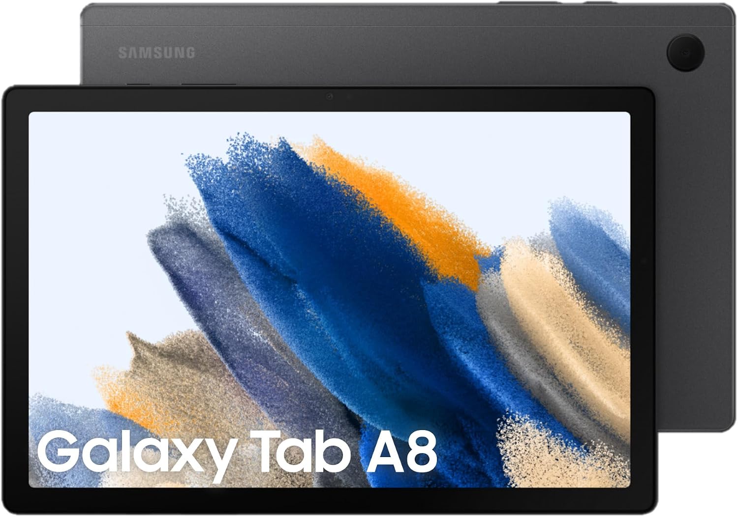 samsung galaxy tab a8 android tablet wifi 7040 mah battery 10.5 inch tft display four speakers 32 gb  3 gb ram tablet in gray