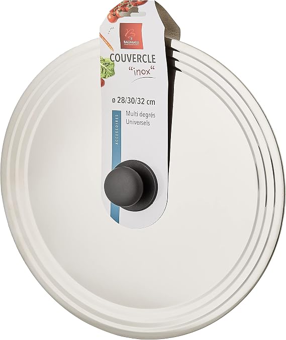 Baumalu 343726 Lid Stainless Steel Diameter Grey 28/30/32