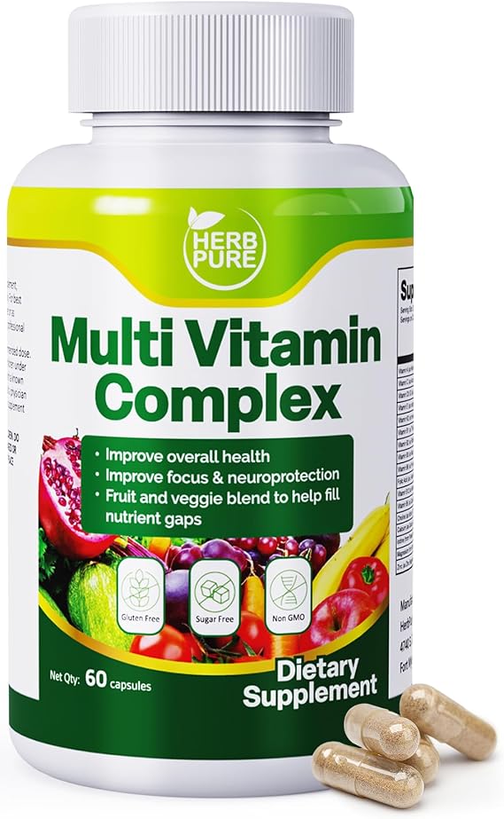 Multi Vitamin Complex Daily Multivitamins 60 Capsules (1 Pack)