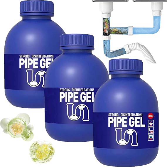 Professional Drain Opener for Kitchen Sink, Pipe Bobo Drain Cleaner - DrainUnclogger Powerful Pipeline Dredging, Powerful DrainCleaning Gel, Clog Remover, Shower, Tub, Compatible with All Pipe (1)