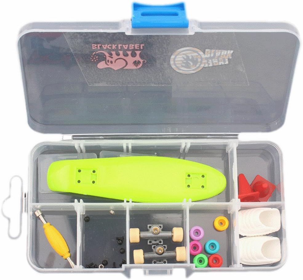 RemeeHi Finger Skateboard Storage Box with Wheels Tools