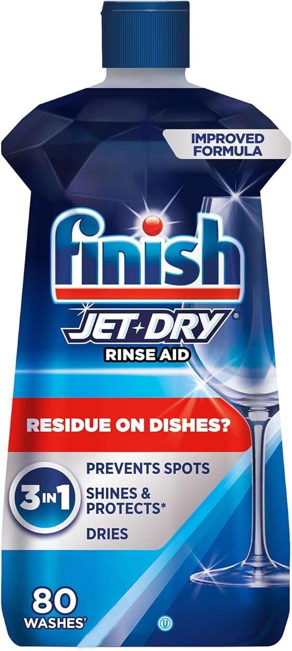 Finish Jet-Dry Dishwasher Rinse Aid, Dish Detergent Drying Agent, 8.45oz