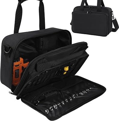 Hard Case Compatible with BLACKDECKER LDX120C  LD120VA MAX Cordless Drill Driver, Travel Case for Cordless DrillDriver Bits And Accessories Fit for Most Standard Drills, Black Bag Only