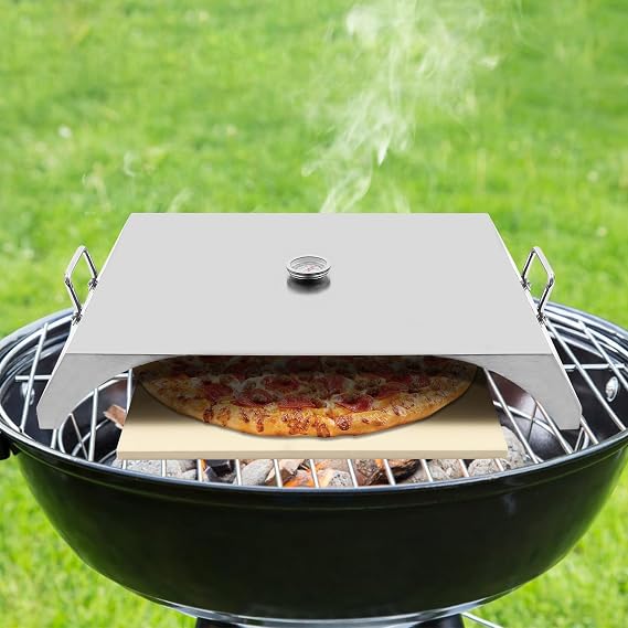Multi-Purpose Pizza Oven - Works with Flat-Top Grills, Wood Fire Pits & Home Ovens (12 Capacity)