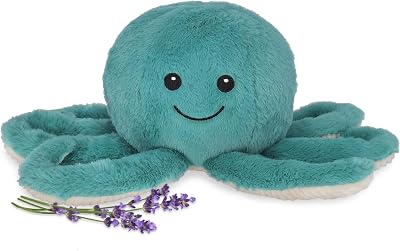 Octopus - Microwavable & Weighted Plush Stuffed Animal - Heated Plushie for Warmth - Cute, Soft, Cozy Toy for Adults & Children Boys, Girls, Toddlers by Warm Pals